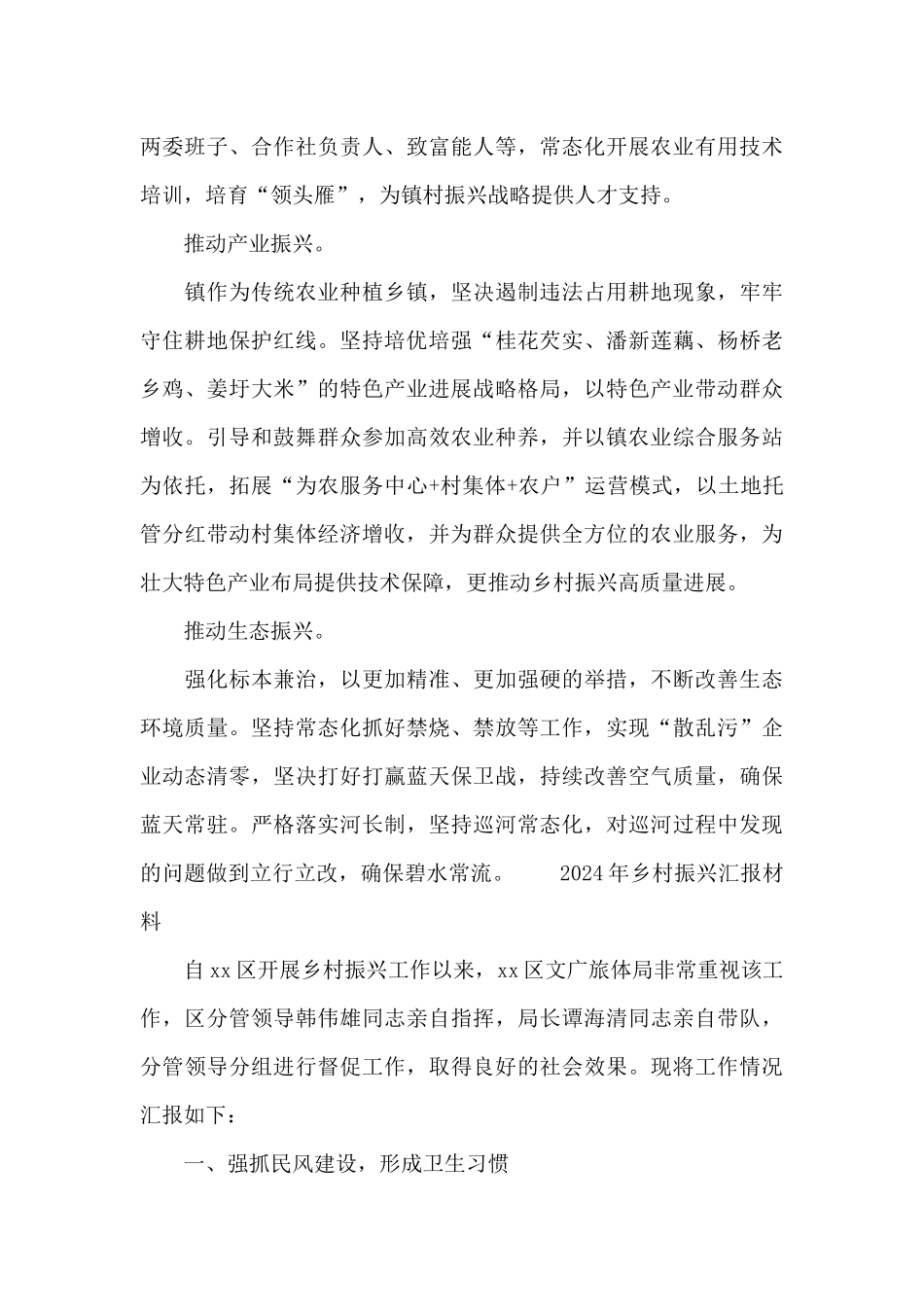 2024年乡村振兴汇报材料_第3页