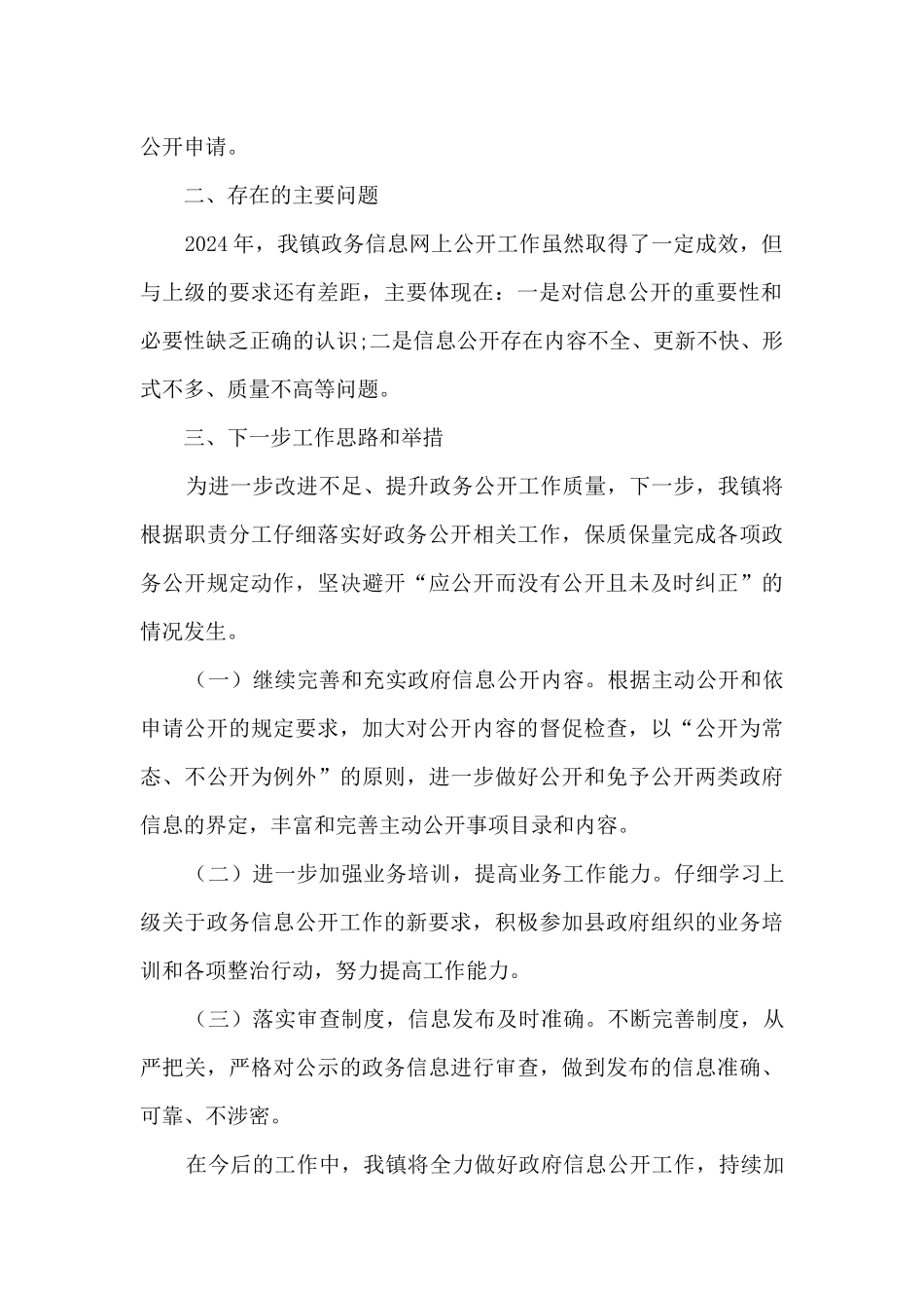 2024年乡镇政务公开工作总结_第2页
