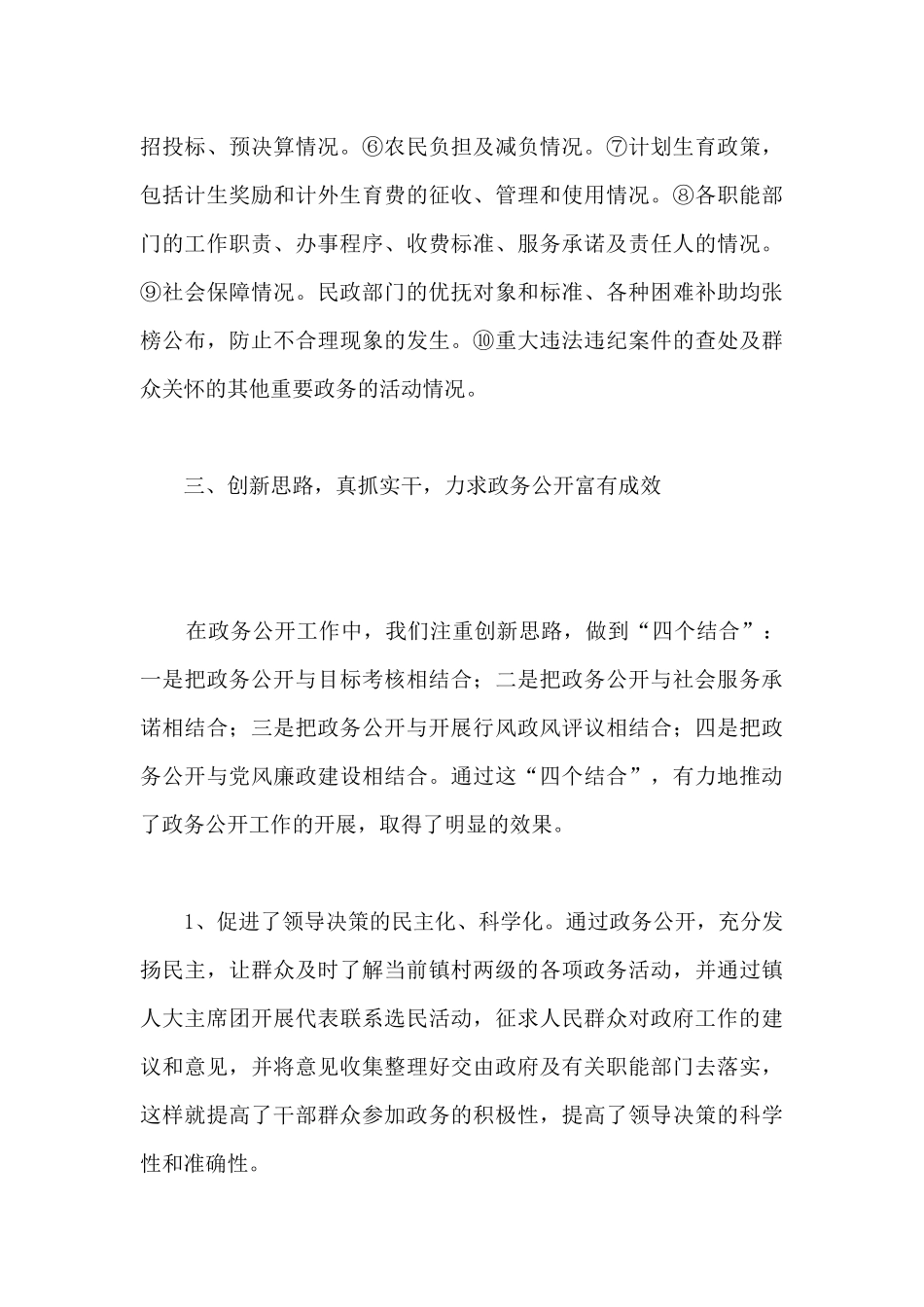 2024年乡镇政务公开与政务服务工作总结_第3页