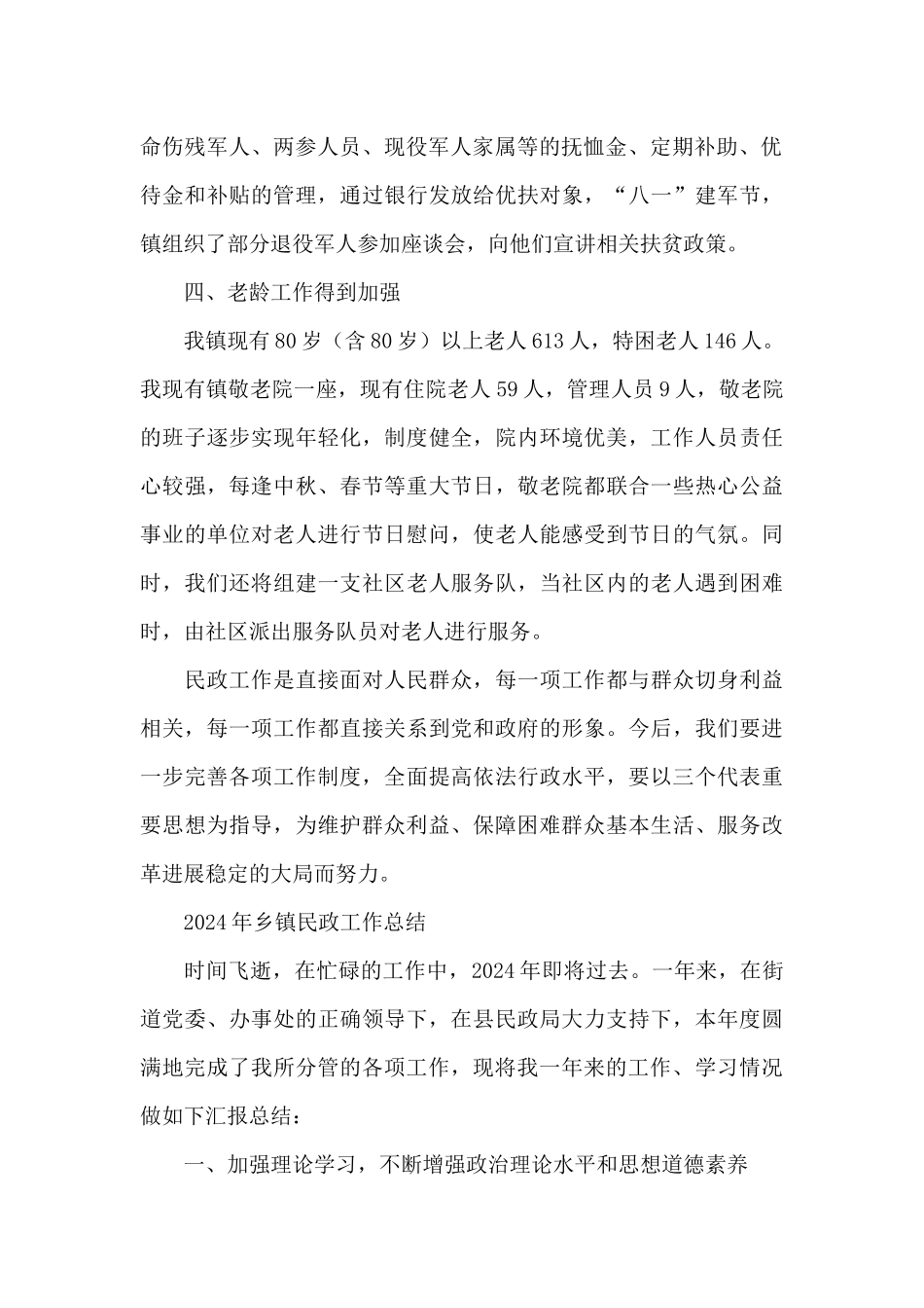 2024年乡镇民政工作总结_第2页