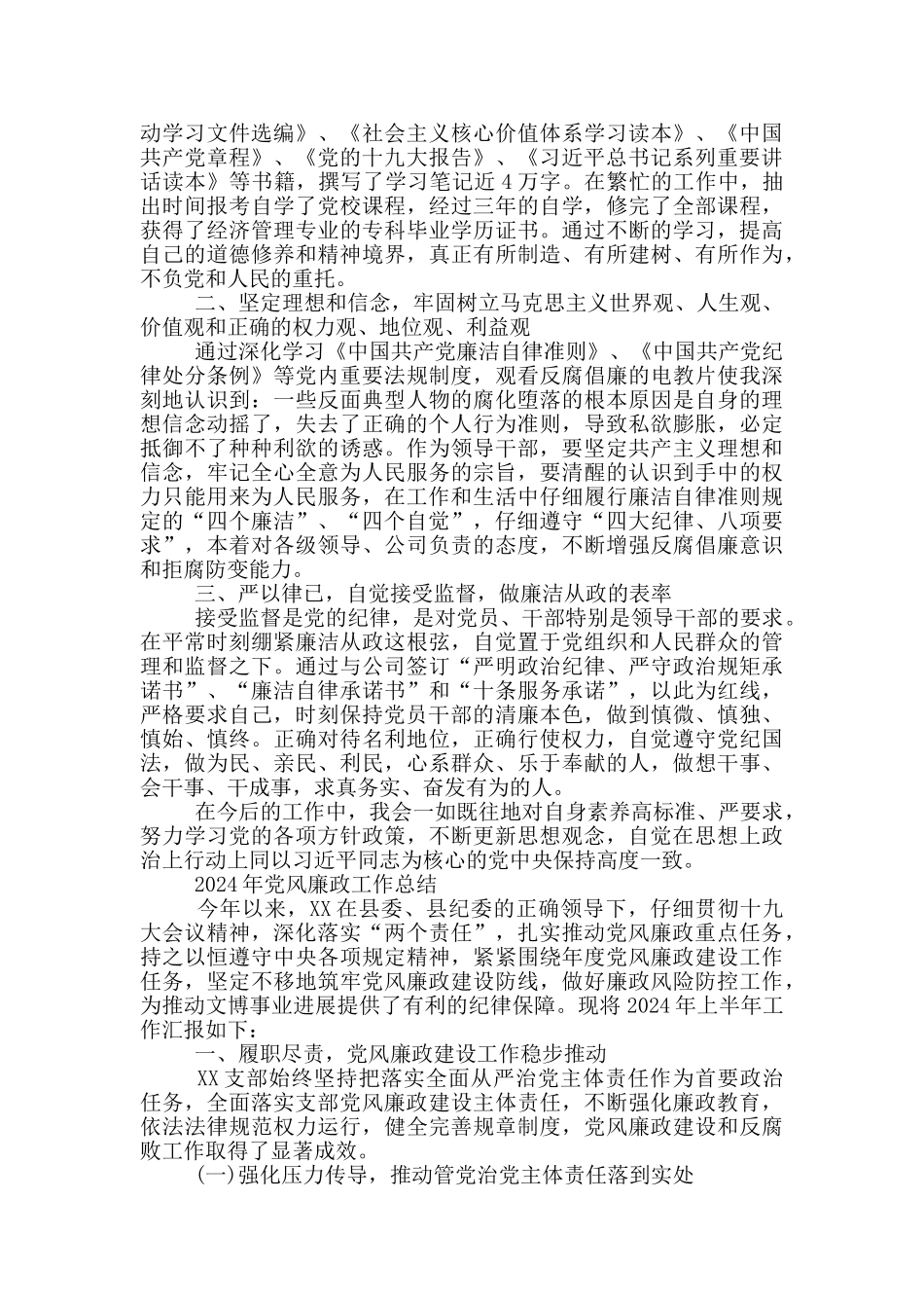 2024年党风廉政工作总结_第3页