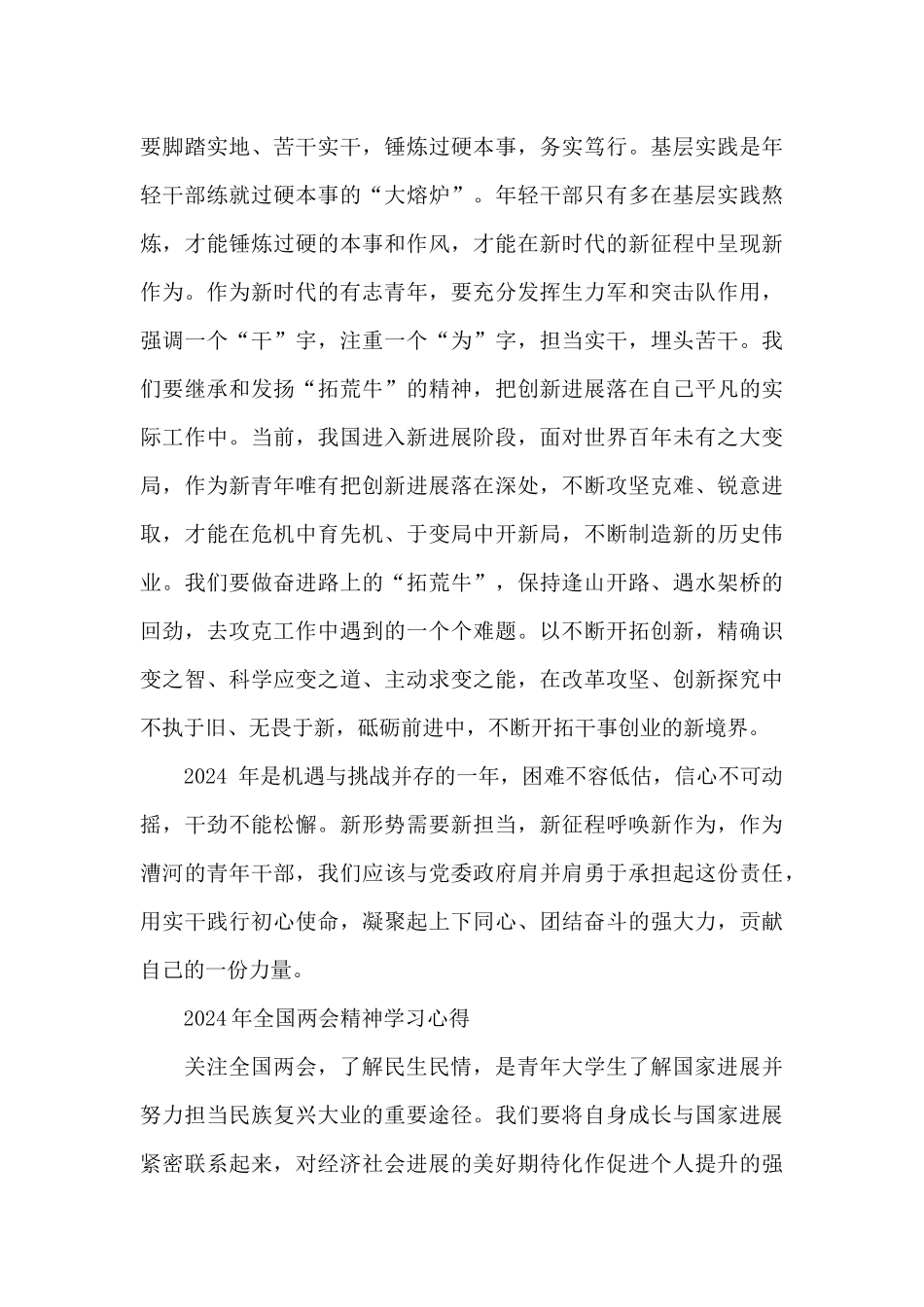 2024年全国两会精神学习心得_第3页