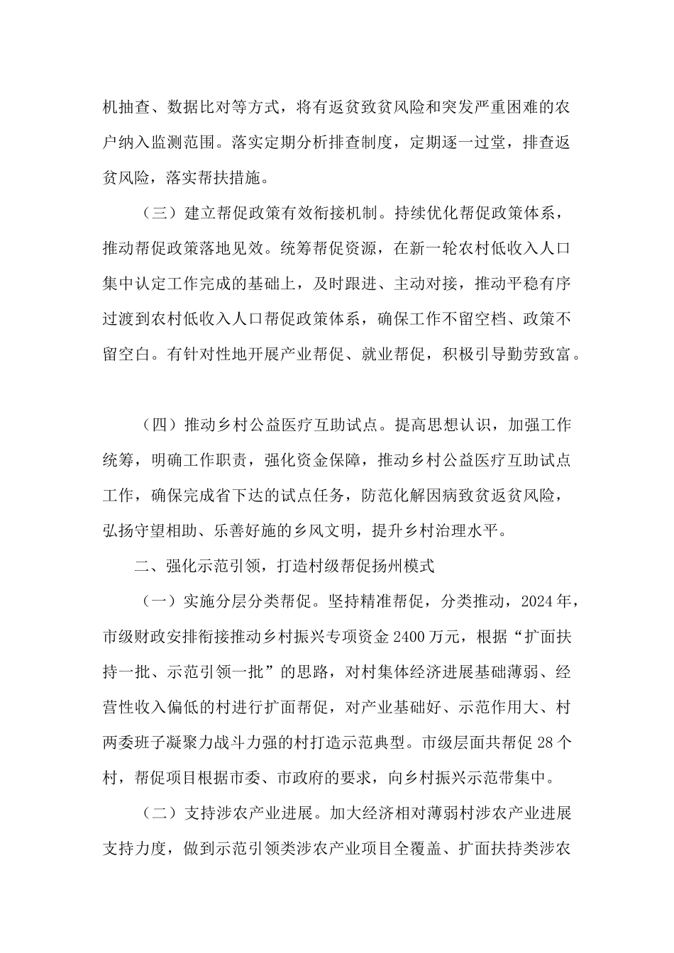 2024年全市富民强村帮促工作要点_第2页