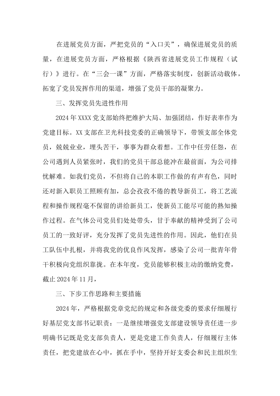 2024年公司党支部书记工作报告_第2页