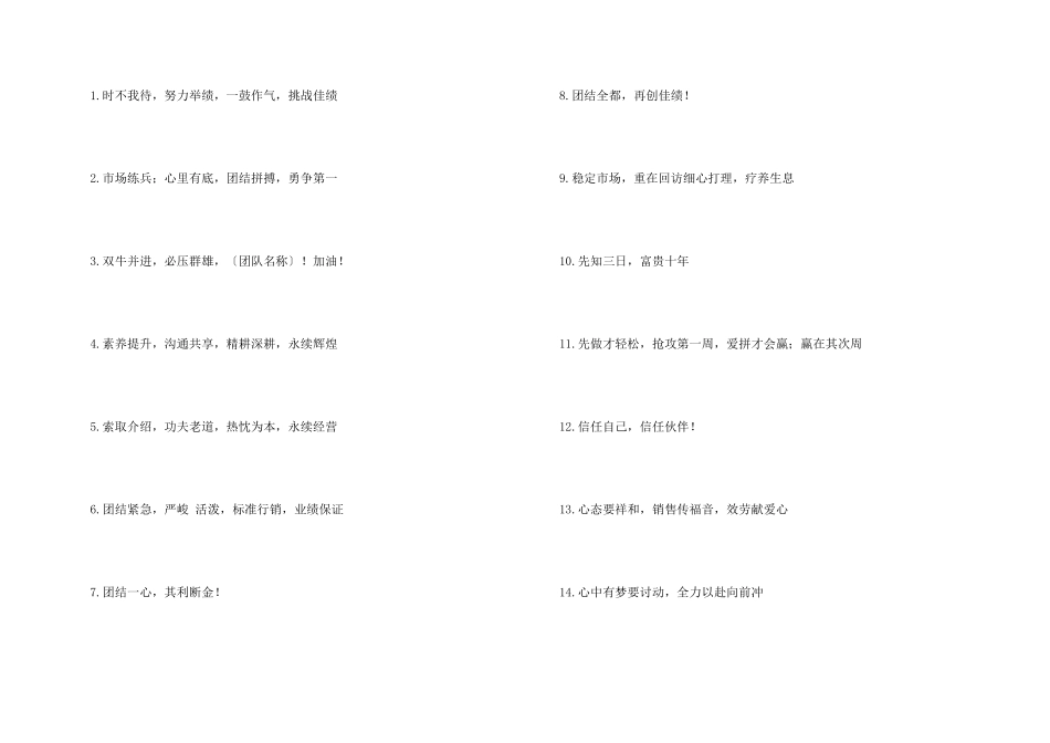 2024年公司营销团队励志口号_第3页
