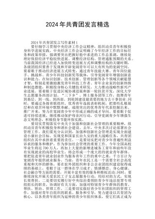 2024年共青团发言精选