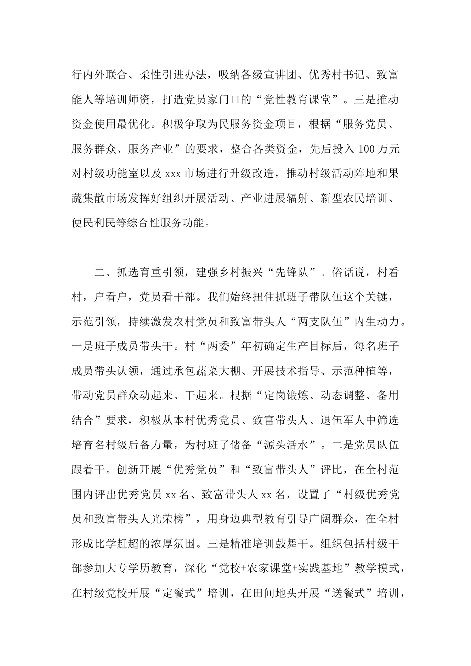 2024年关于村党支部实施乡村振兴战略交流发言材料范文_第2页