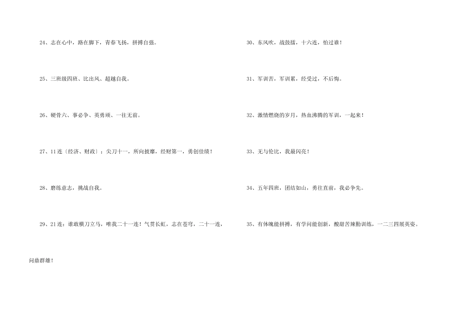 2024年军训阅兵的口号集合35句_第3页