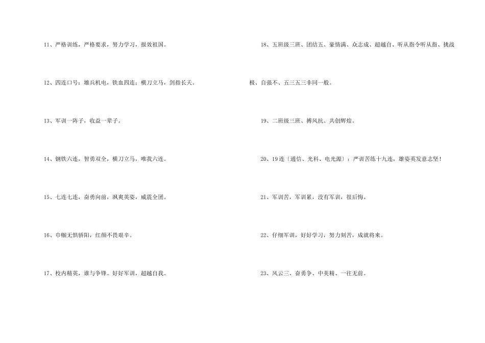 2024年军训阅兵的口号摘录30条_第2页