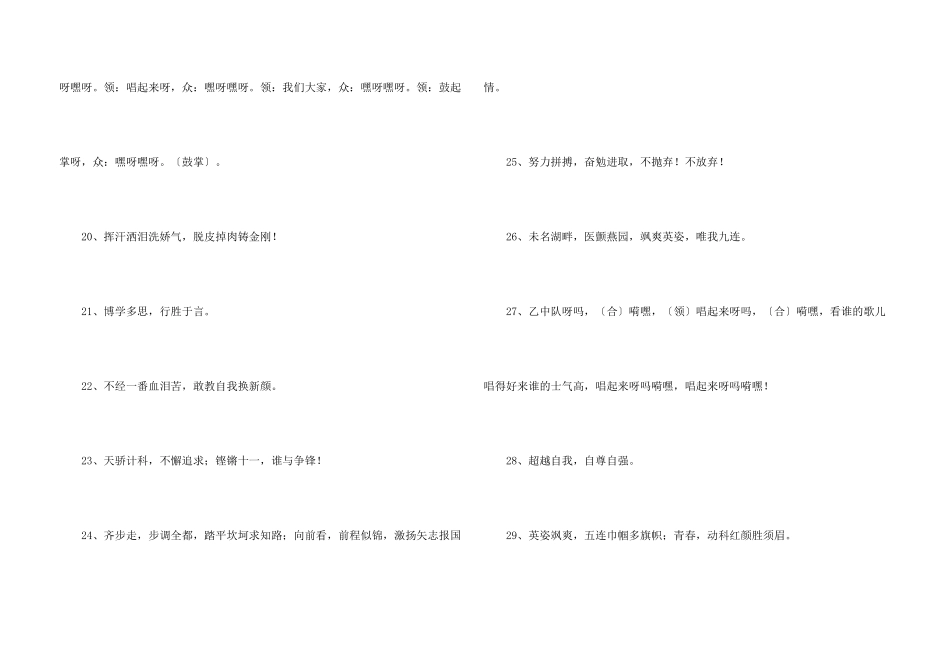 2024年加油打气的军训口号合集40句_第3页