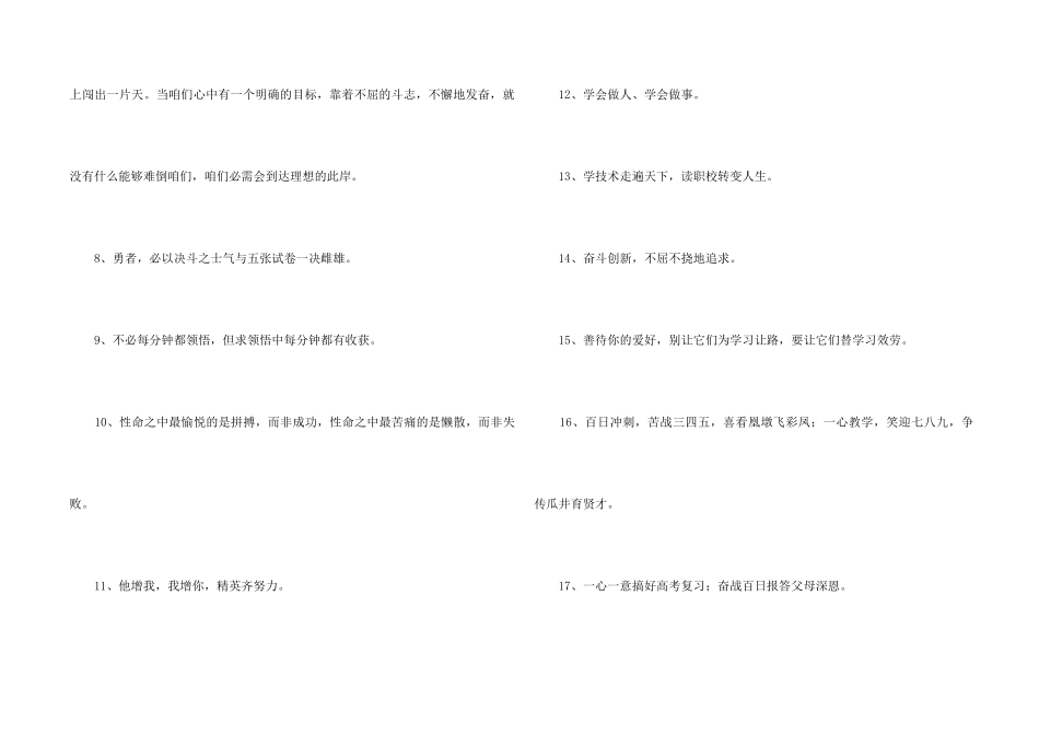 2024年励志标语40句_第2页