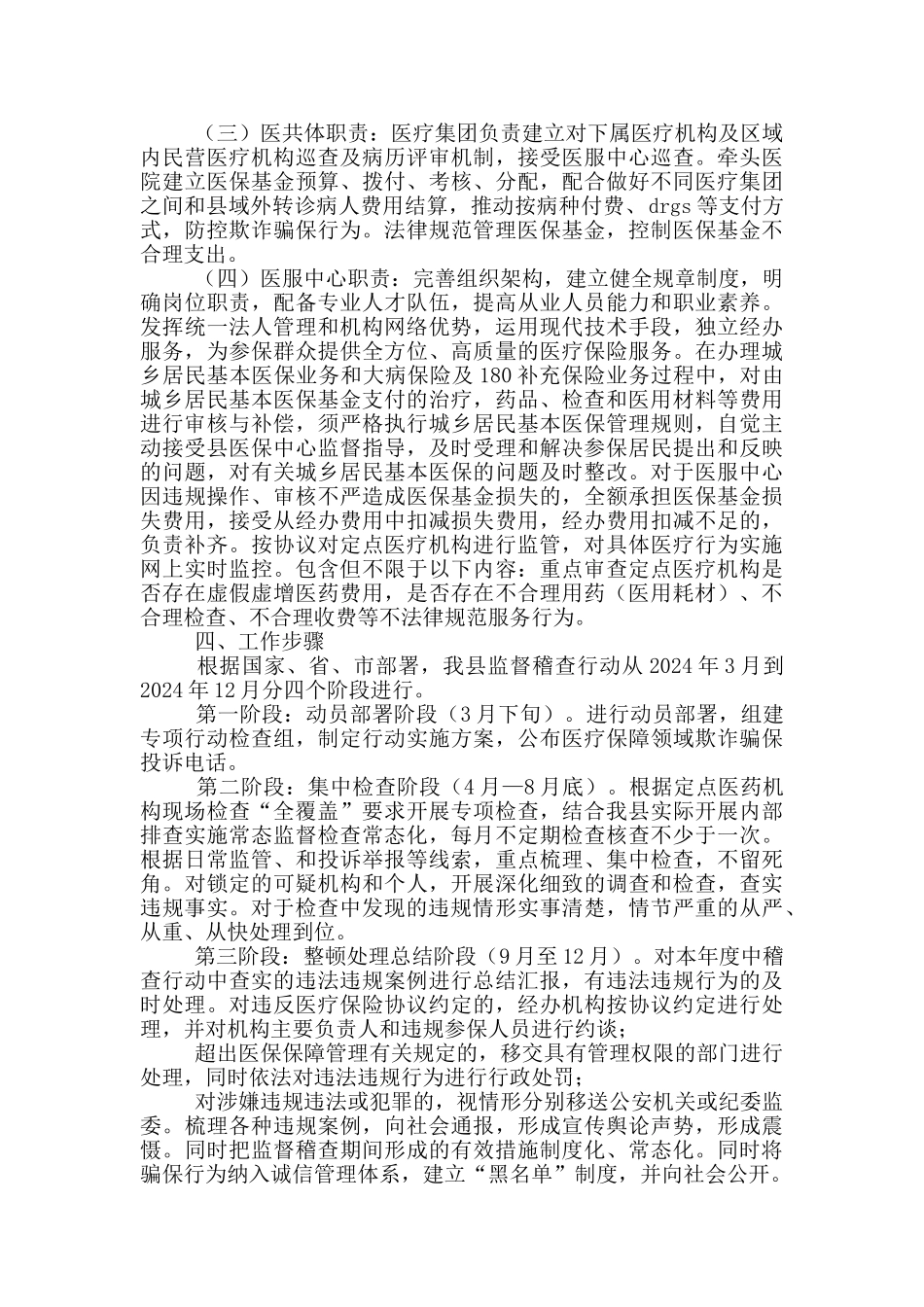 2024年医保监督稽查工作计划_第3页