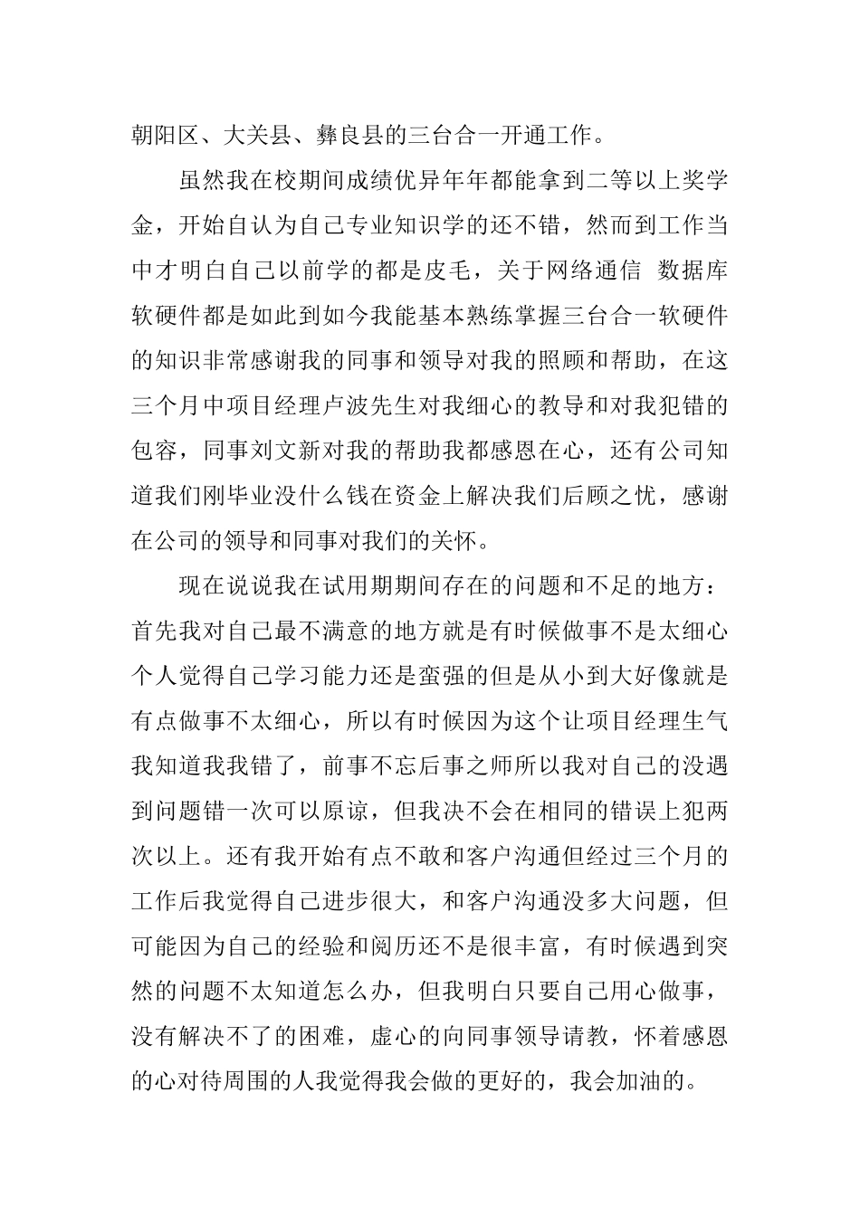 2024年员工试用期个人工作总结_第2页