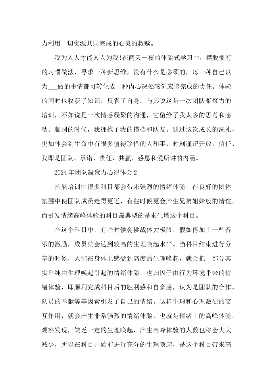 2024年团队凝聚力心得体会_第3页