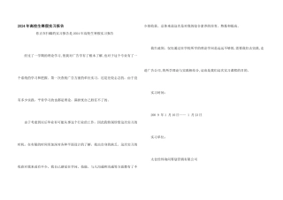 2024年大学生寒假实习报告