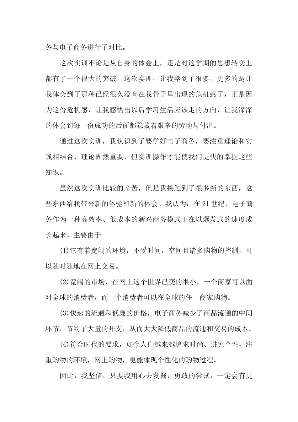 2024年大学生暑假实习总结：电子商务实习_第2页