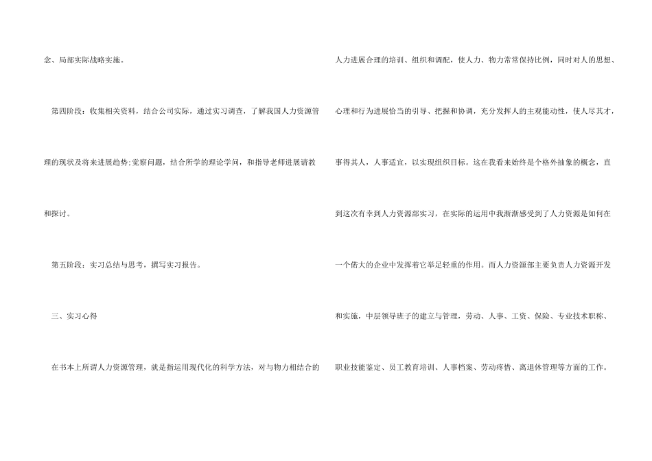 2024年大学生暑假人力资源部实习报告_第2页