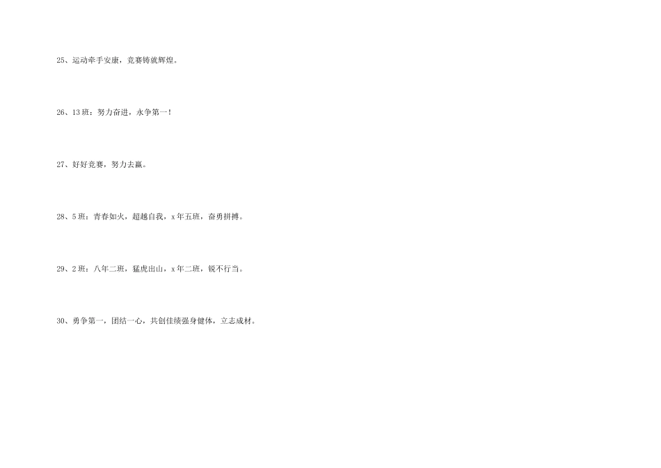 2024年大学运动会的口号汇编30条_第3页