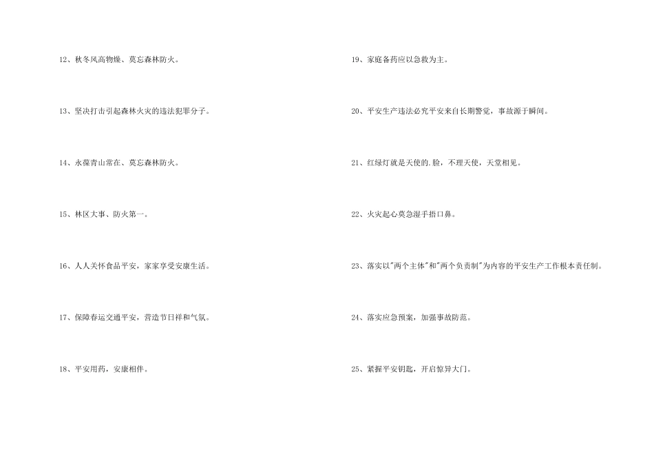 2024年安全标语口号大集合70句_第2页