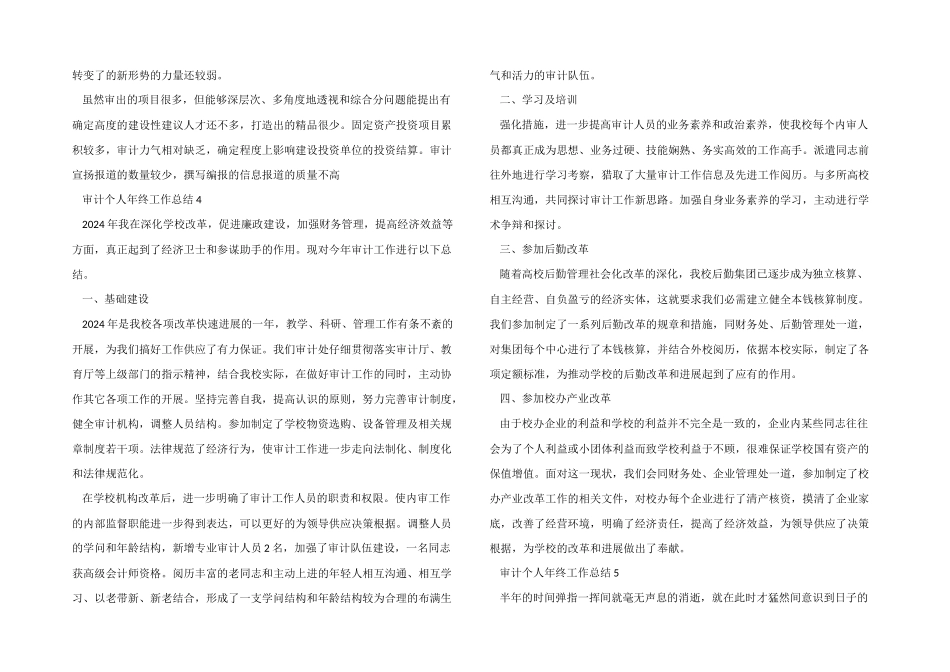 2024年审计部门工作年终个人总结5篇_第3页
