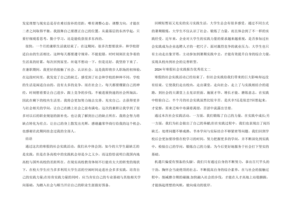 2024年寒假社会实践报告优秀_第3页