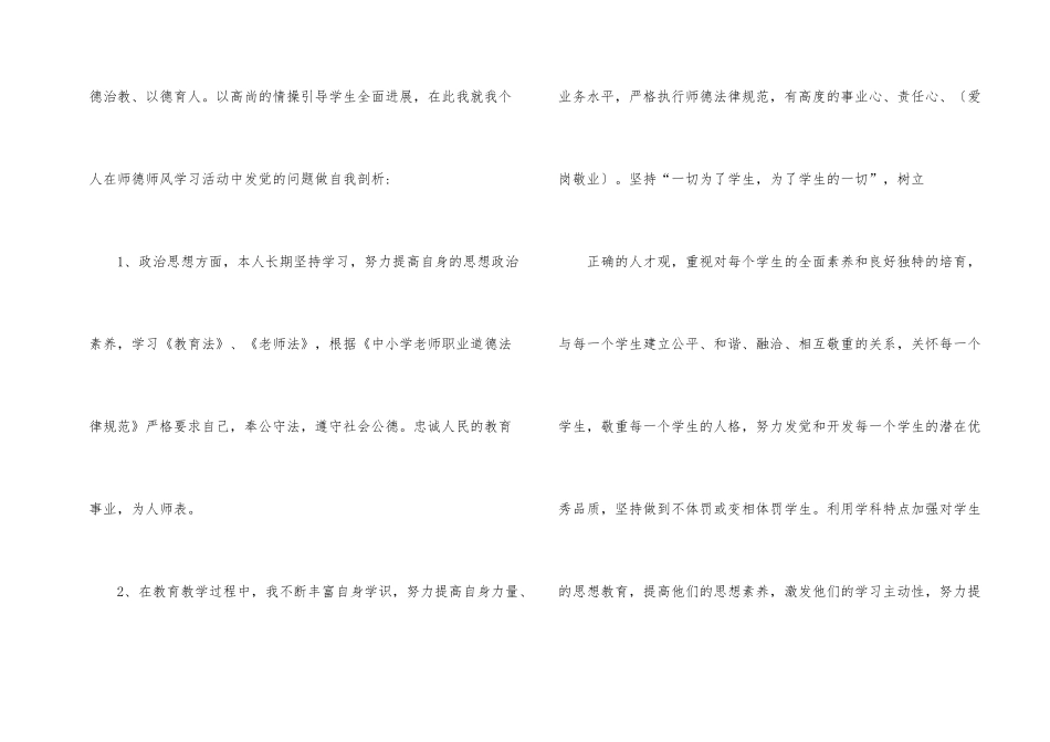 2024年师德师风自查报告心得体会5篇_第2页