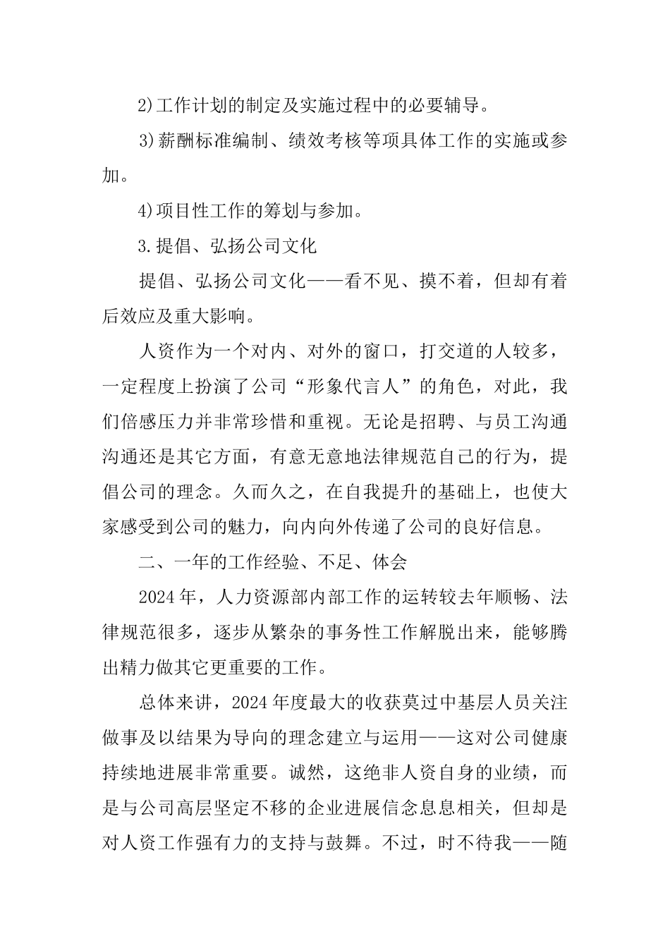 2024年度人力资源总监个人总结_第2页
