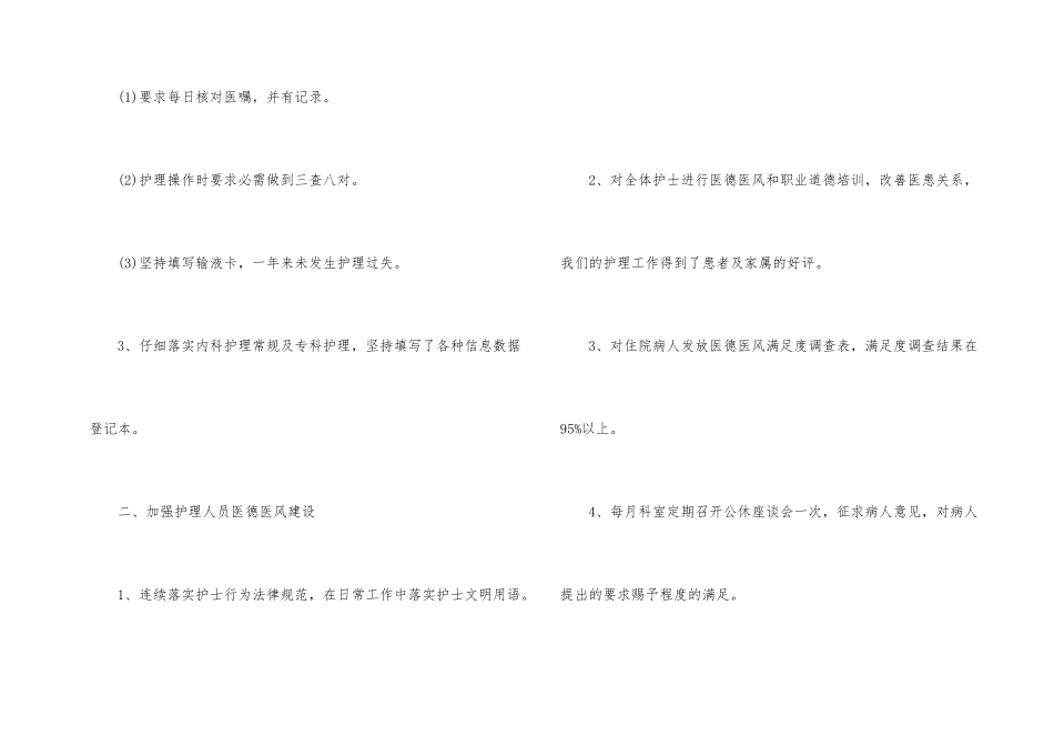 2024年度内科护师个人工作总结_第2页