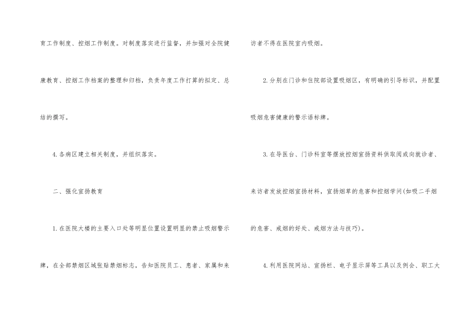 2024年度单位控烟工作计划_第2页