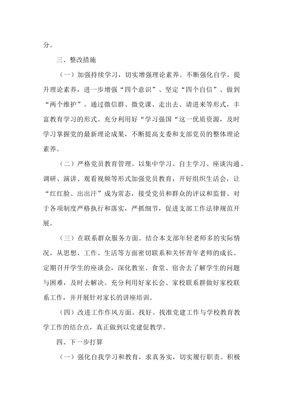 2024年度学校党支部书记述职报告_第3页