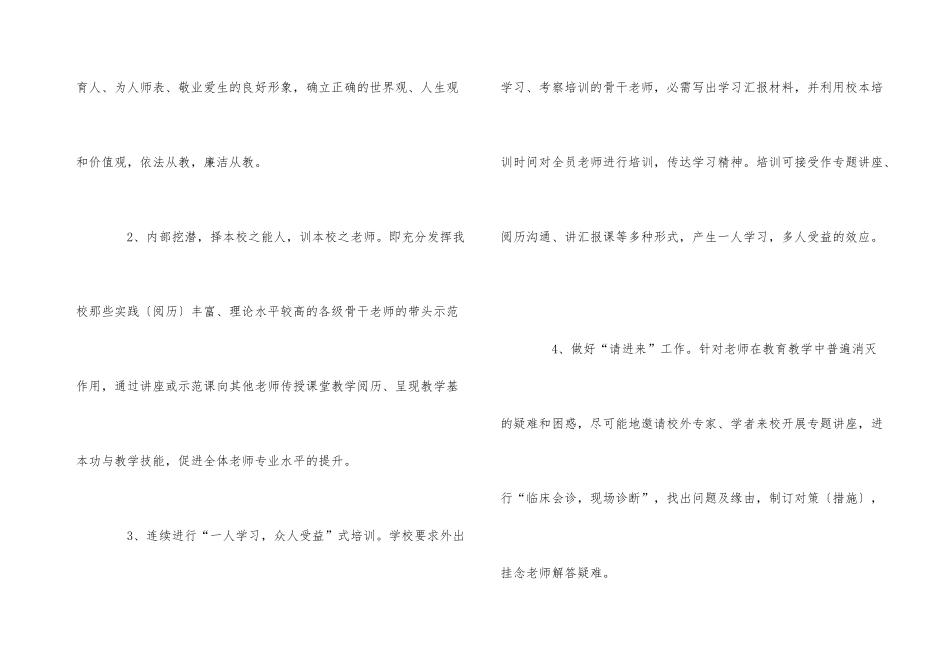 2024年度学校教师培训计划_第3页