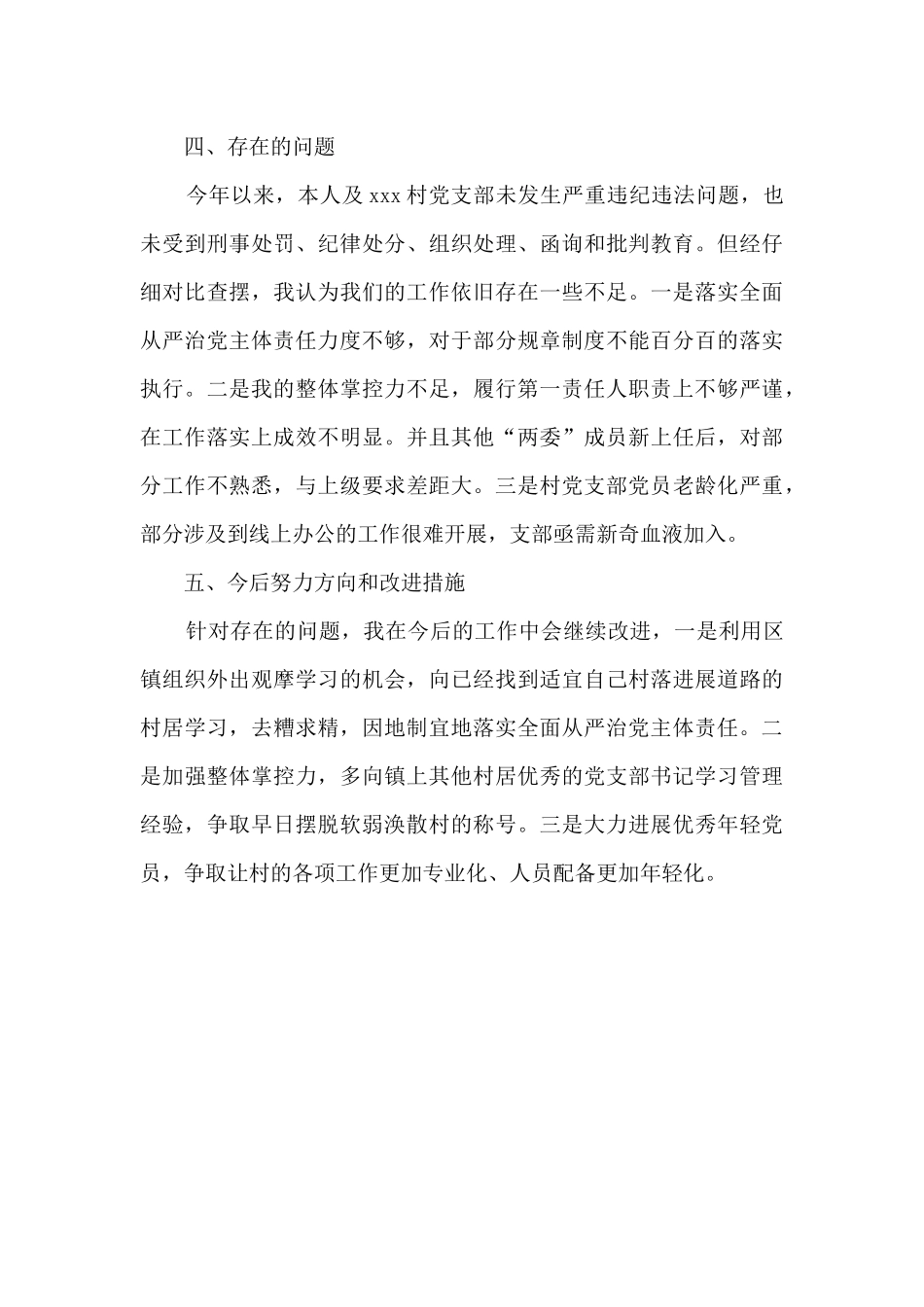 2024年度村党支部书记、村委会主任述责述廉报告_第3页