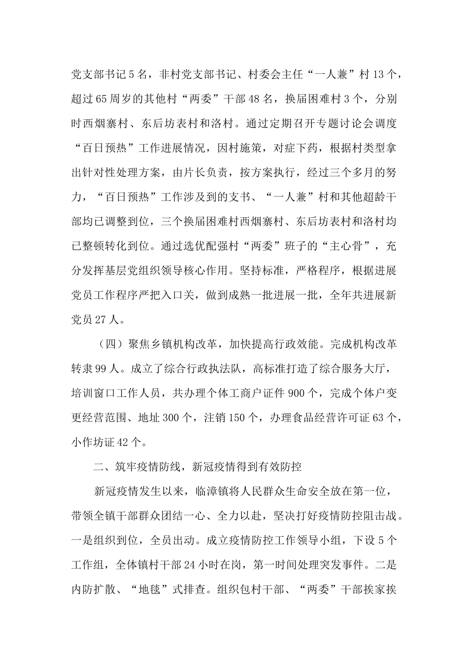 2024年度某镇工作总结_第2页