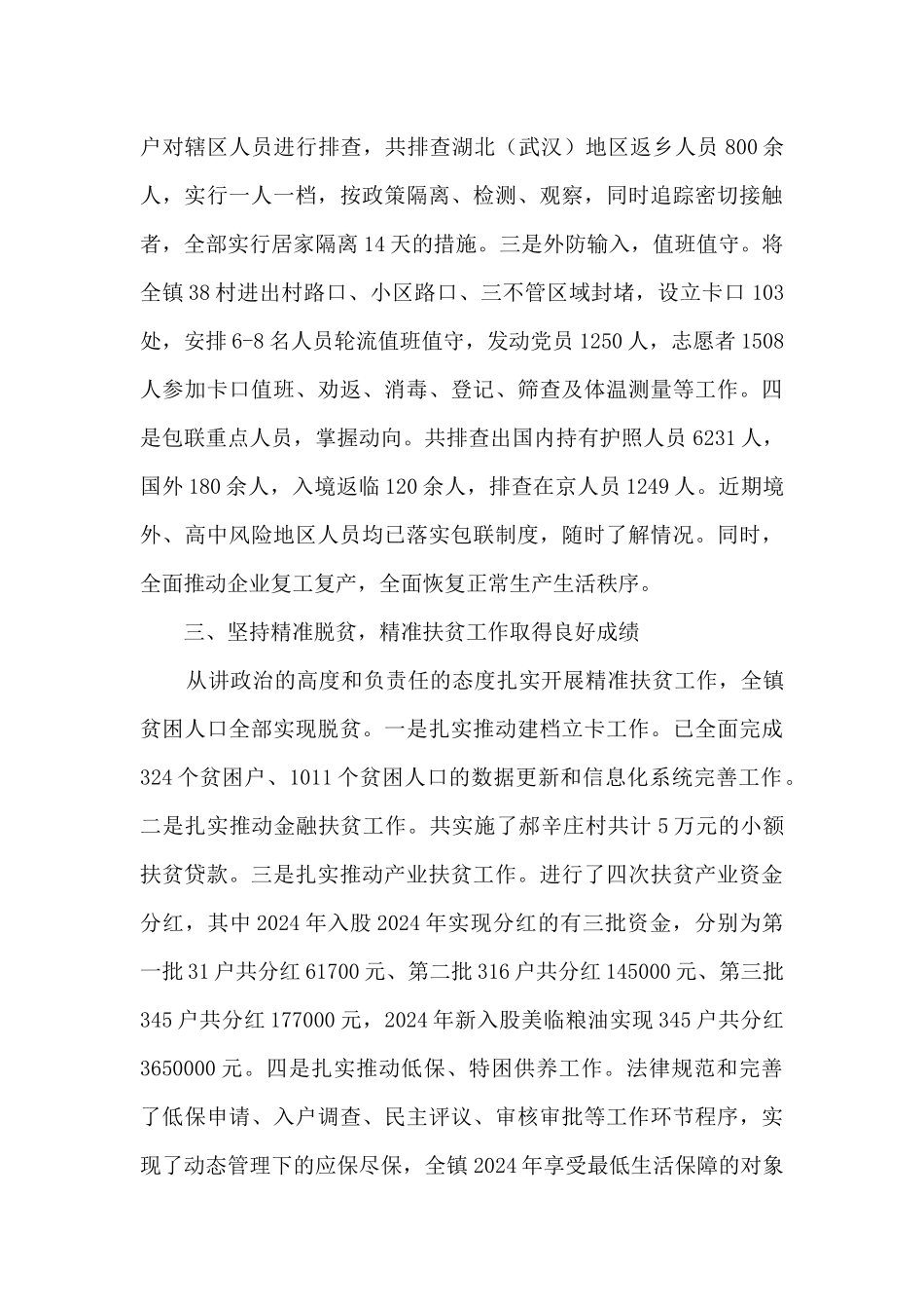 2024年度某镇工作总结_第3页