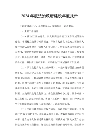 2024年度法治政府建设年度报告