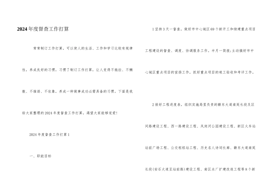 2024年度督查工作计划_第1页