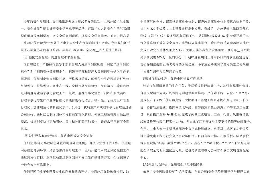 2024年度电力公司工作总结报告_第2页