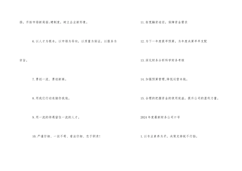 2024年度财务公司口号集锦_第3页
