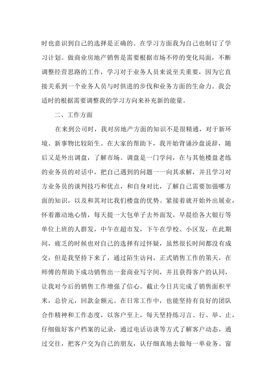 2024年房地产销售部门业绩销售总结五篇_第2页