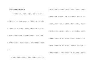 2024年手术室护理工作计划