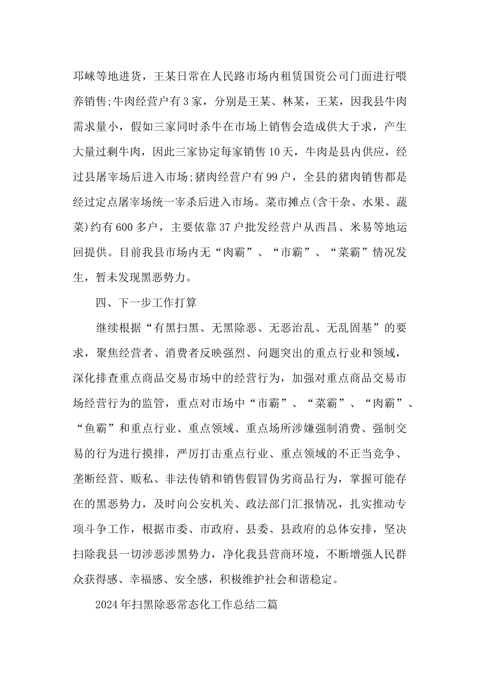 2024年扫黑除恶常态化工作总结三篇_第3页