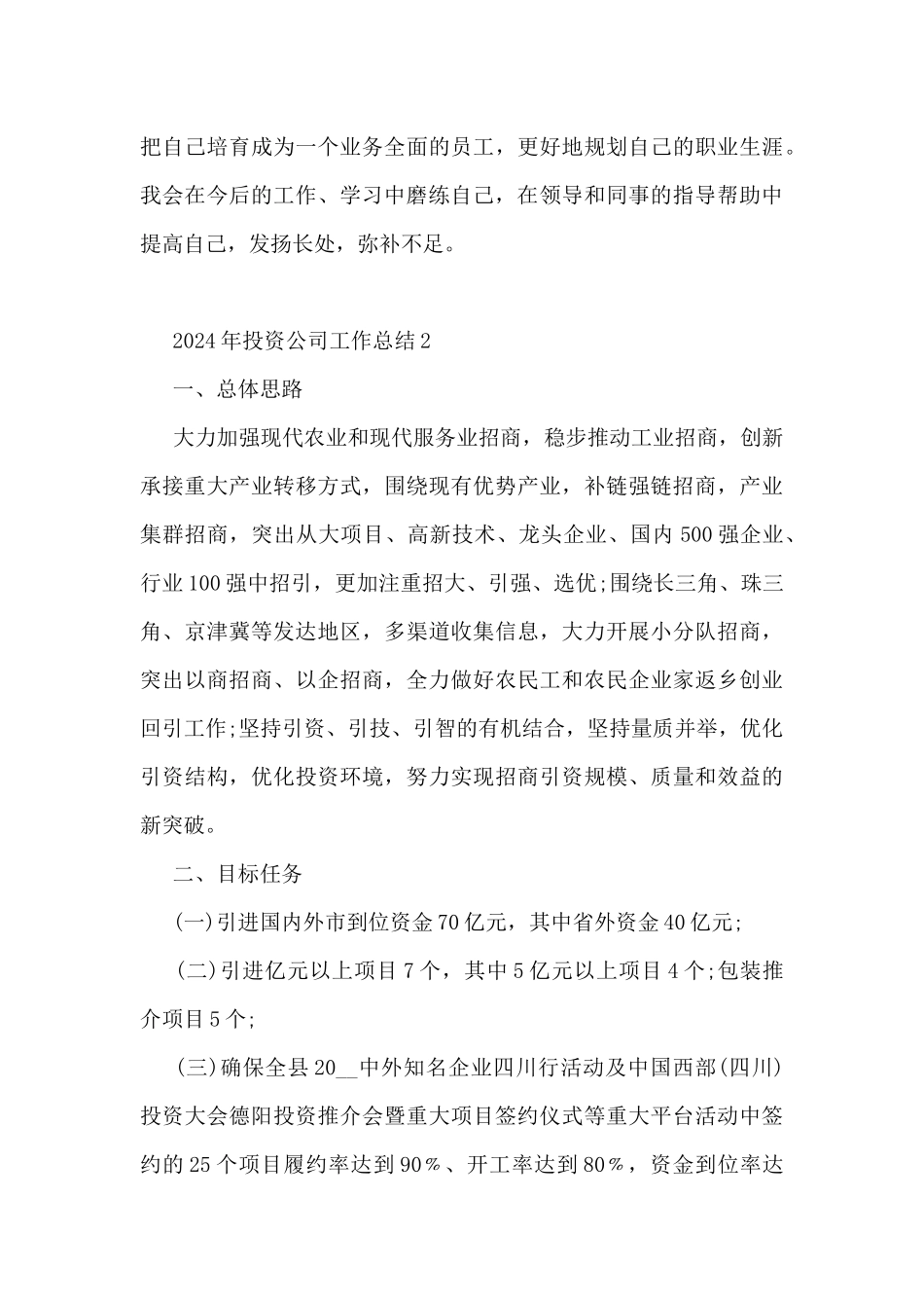 2024年投资公司工作总结5篇_第3页