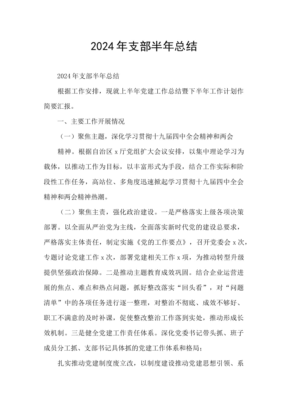 2024年支部半年总结_第1页