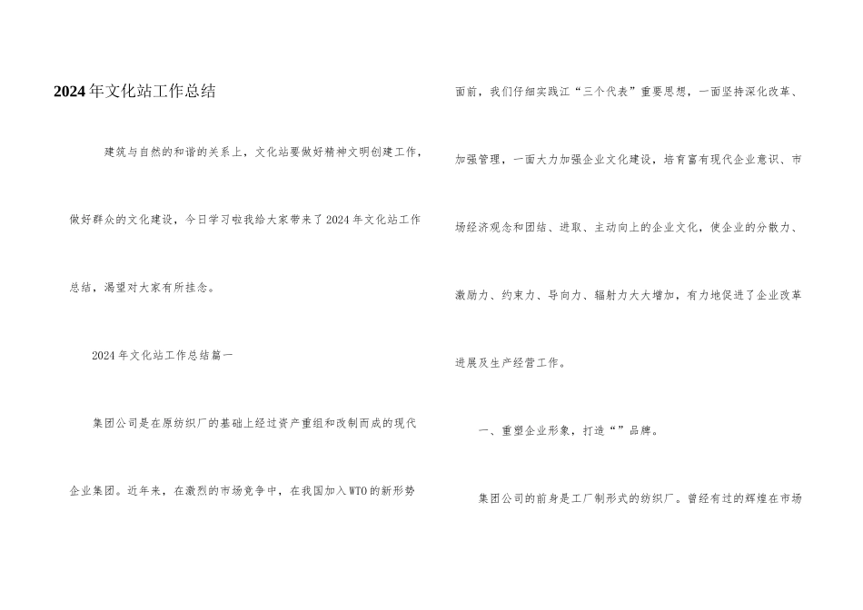2024年文化站工作总结_第1页