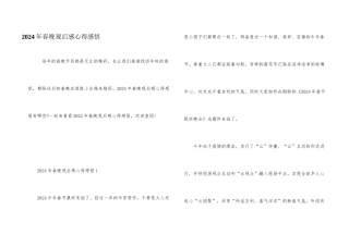 2024年春晚观后感心得感悟