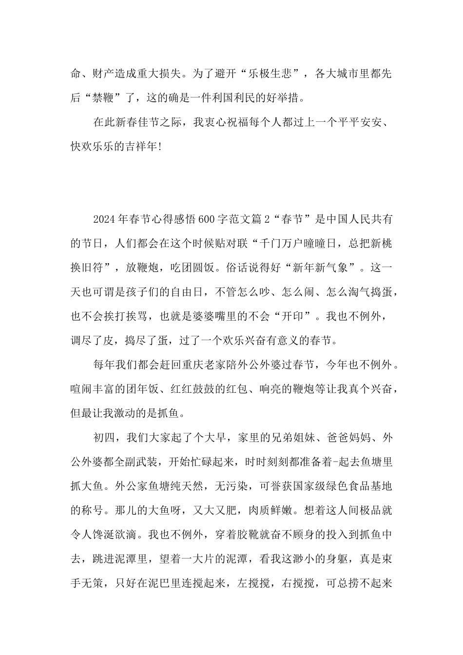 2024年春节心得感悟600字范文4篇_第2页