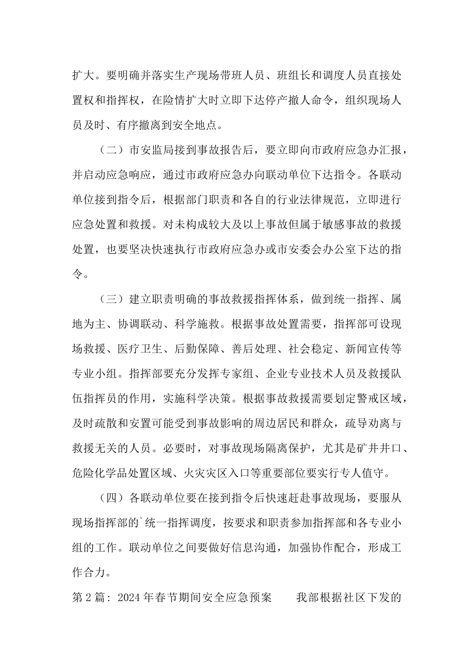 2024年春节期间安全应急预案范文_第3页