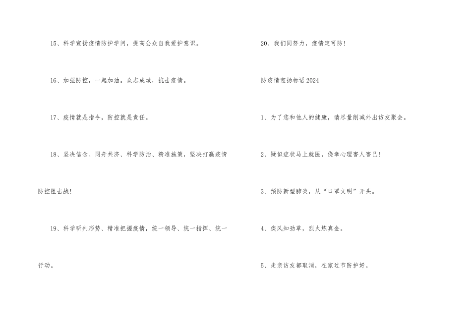 2024年春节的防控疫情宣传口号_第3页