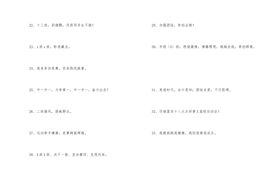 2024年有创意的运动会口号33条_第3页