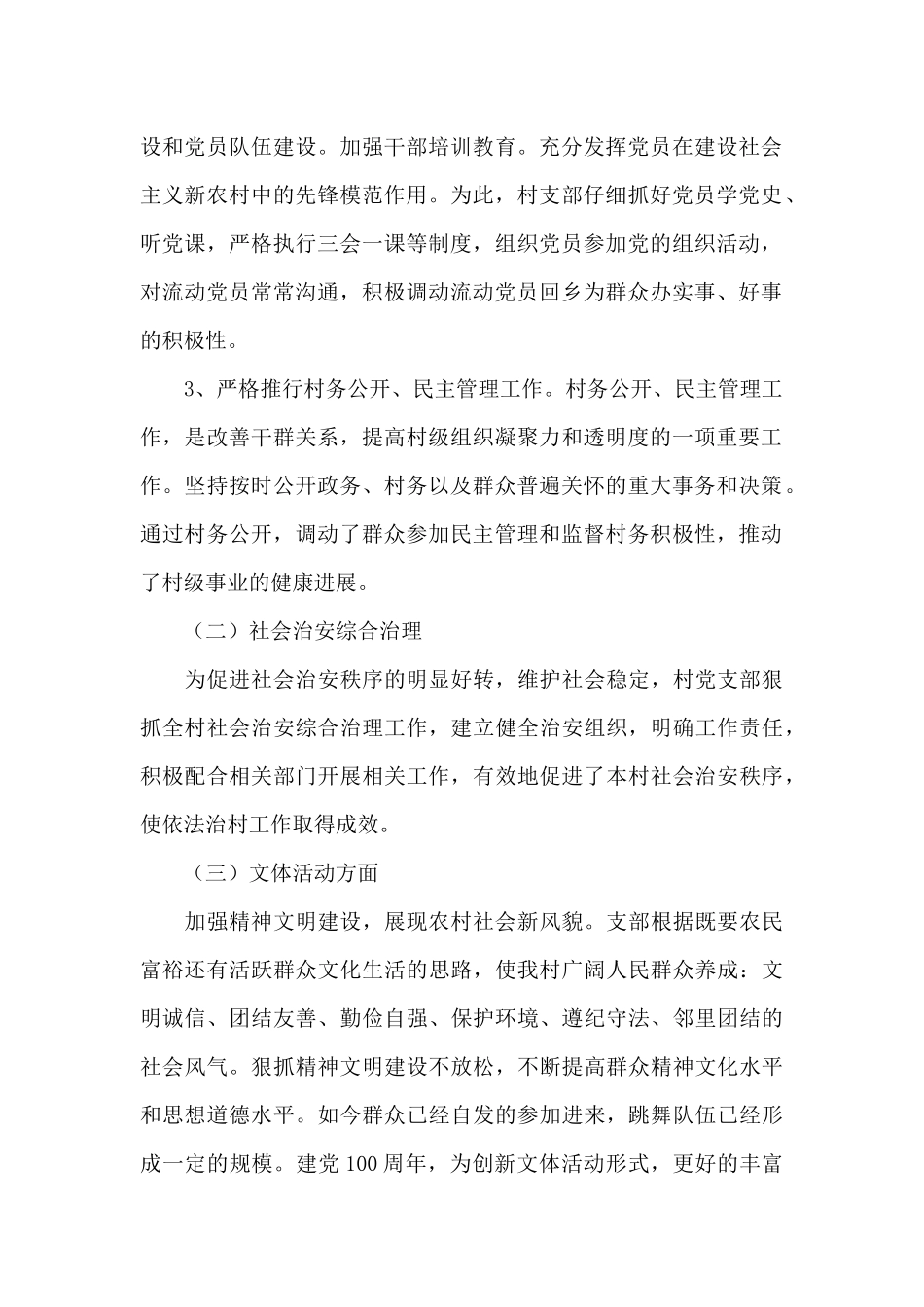 2024年村党支部和村委会工作总结_第2页